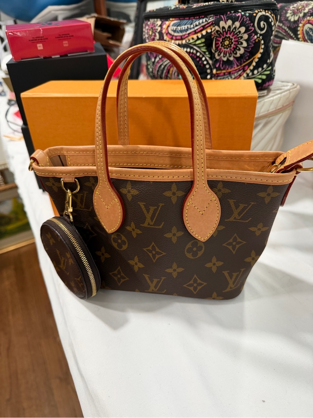 Louis Vuitton Neverful BB in Brown with Tan Trim